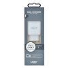 K5050PD20WH - KEY WALL CHARGER DUAL PORT PD 20W PD TYPE-C + 18W USB-A WHT